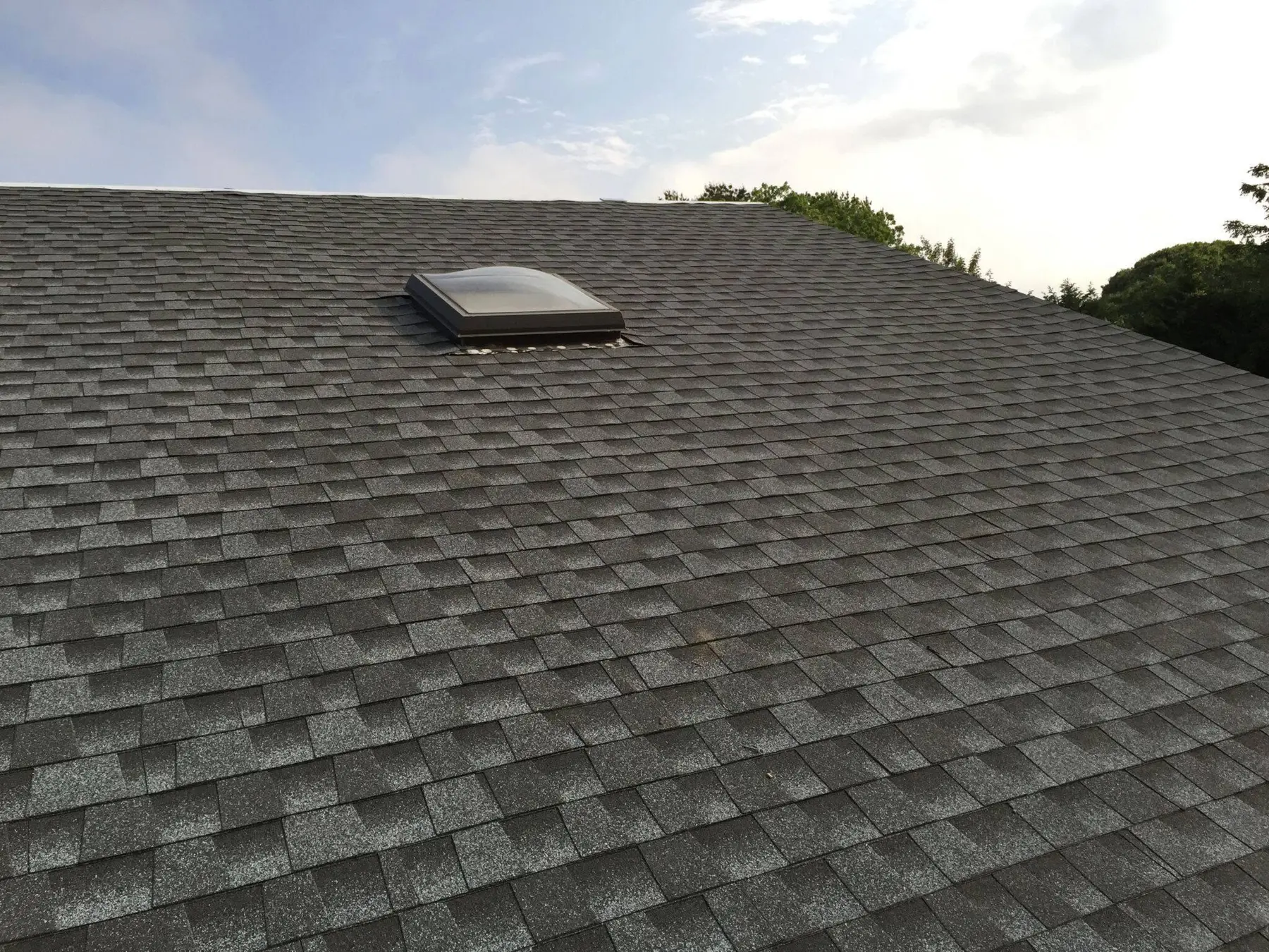 Completed architectural shingle roof