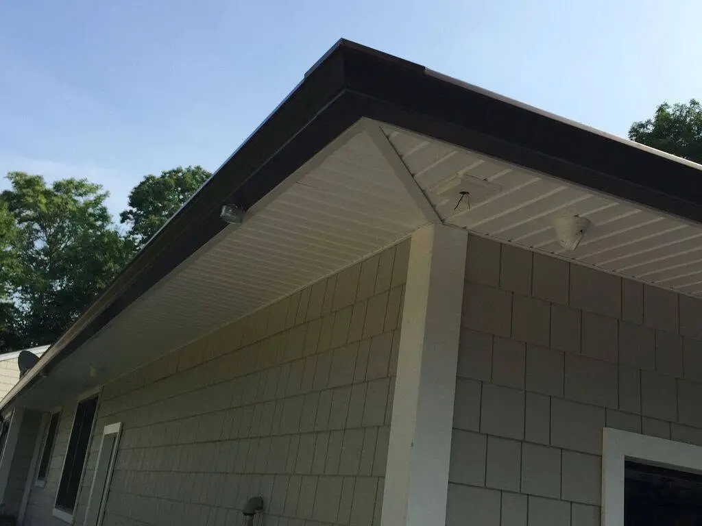 Completed soffit and fascia installation