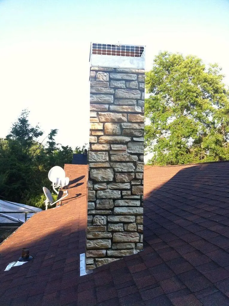 Stone chimney masonry project