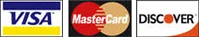 We Accept Visa, Mastercard, Discover